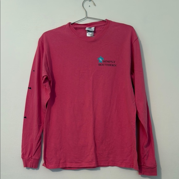Simply Southern Men's Pink Long Sleeve Shirt - Picture 1 of 3
